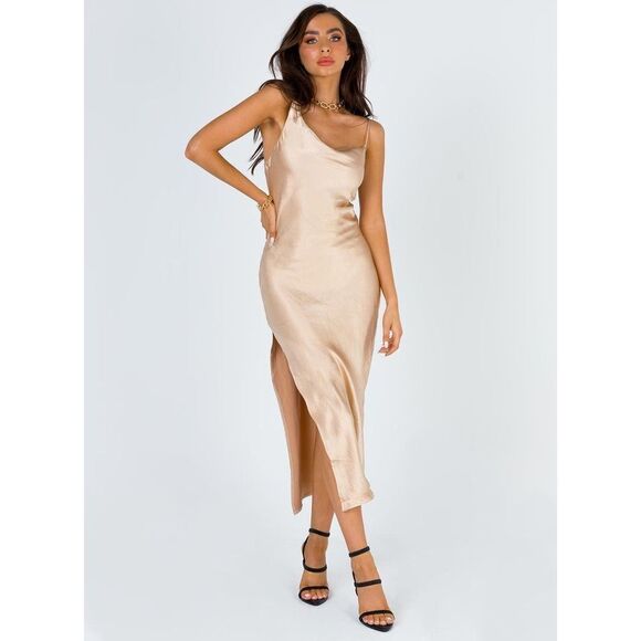 ✨ZAMORA MIDI DRESS CHAMPAGNE✨ - Picture 2 of 10